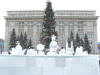 Кемерово Ледяной городок на площади Советов